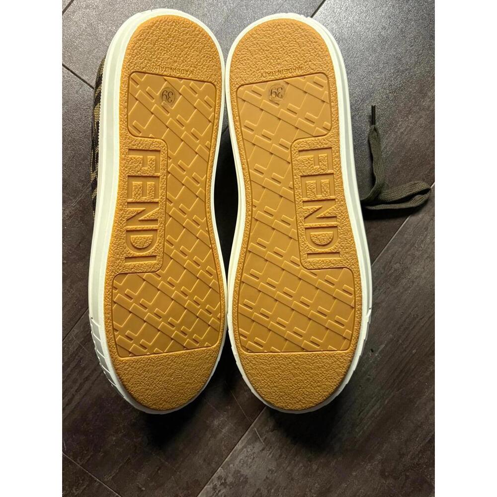 Fendi Domino Style Brown FF Monogram Canvas Sneakers Size 39 - Picture 5 of 5